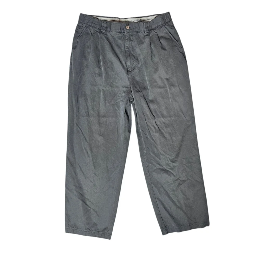 Tommy Bahama Hyannis Tencel Cotton Mens Pleated Trouser Pants Asparagus size 35